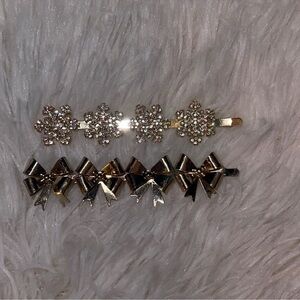 Elegant Gold Winter Hair Clips